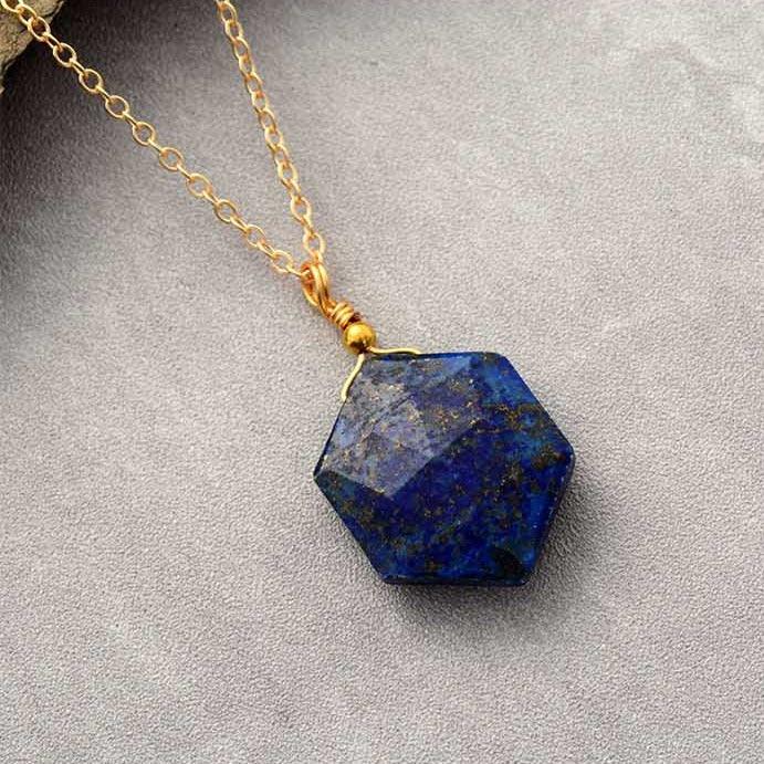 Celestial Hexa Lapis Necklace