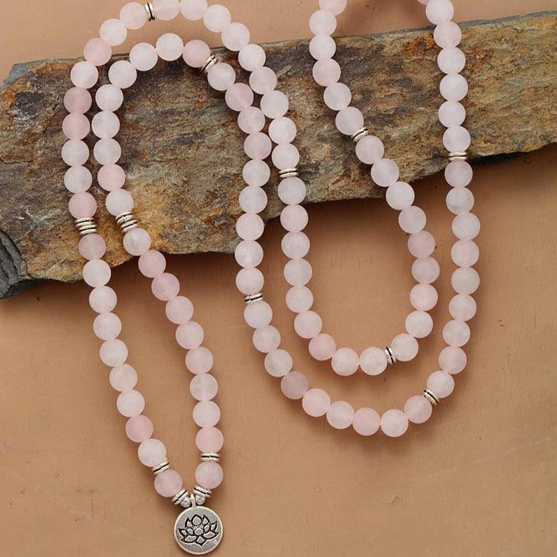 Love Mala – Rose Quartz Wrap Bracelet-Necklace