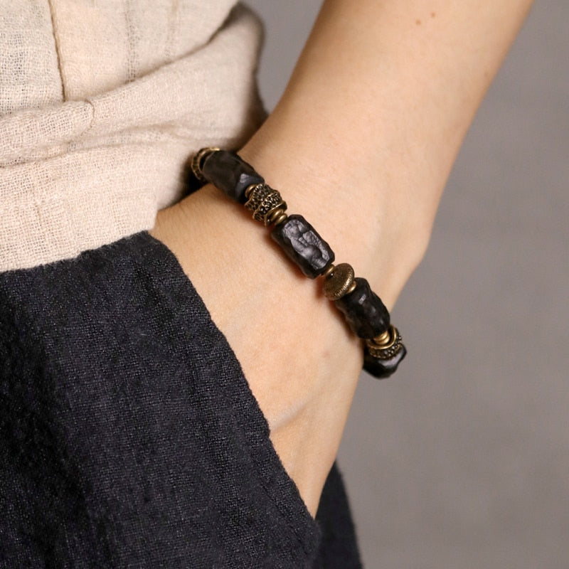 Bjorn | Handmade Ebony & Copper Bracelet