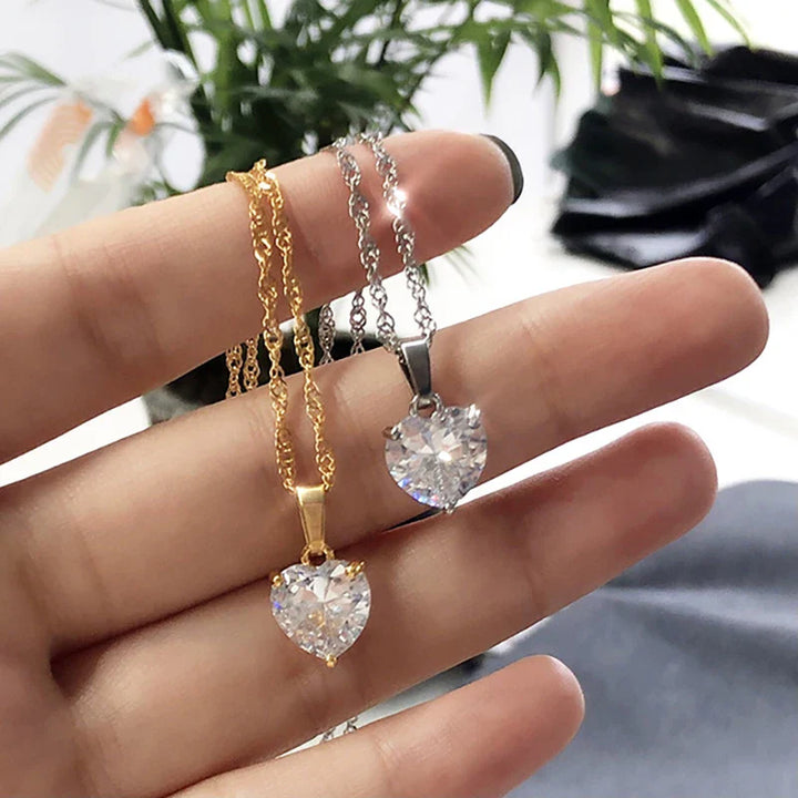 Vionara Luxe Cut Heart Pendant Necklace