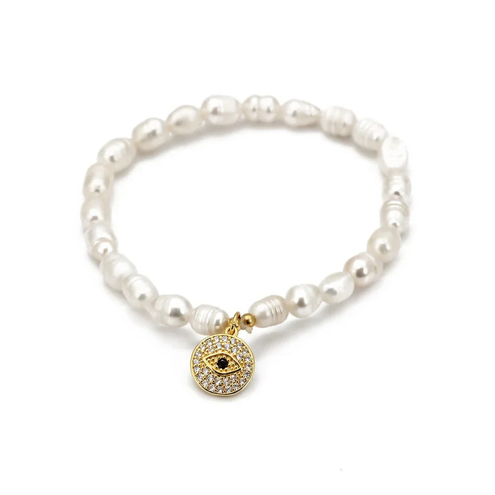 Evil Eye Pearl Bracelets