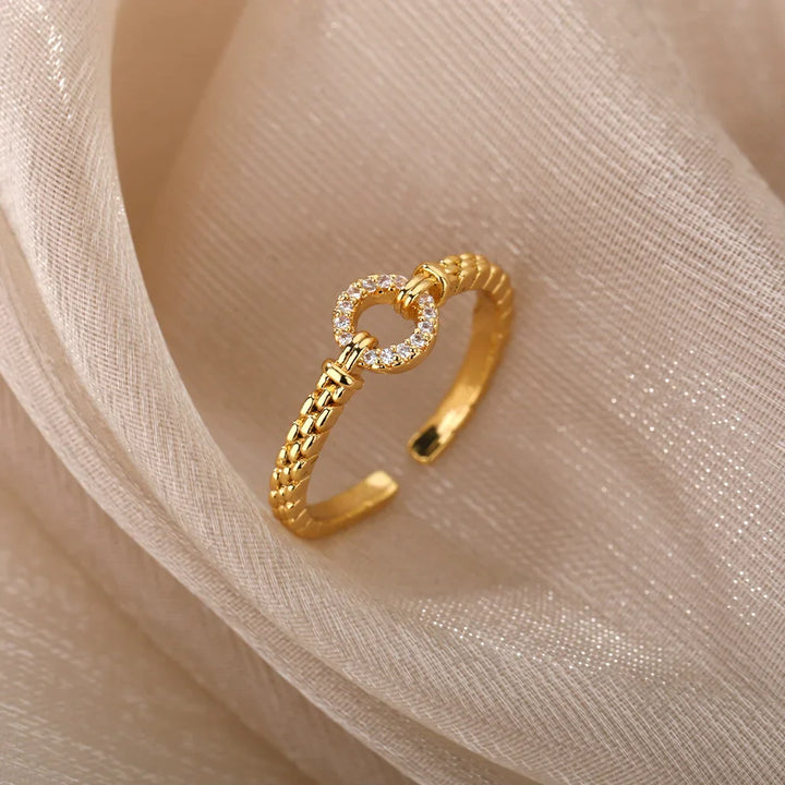 Celine Modern Chain Detail Ring