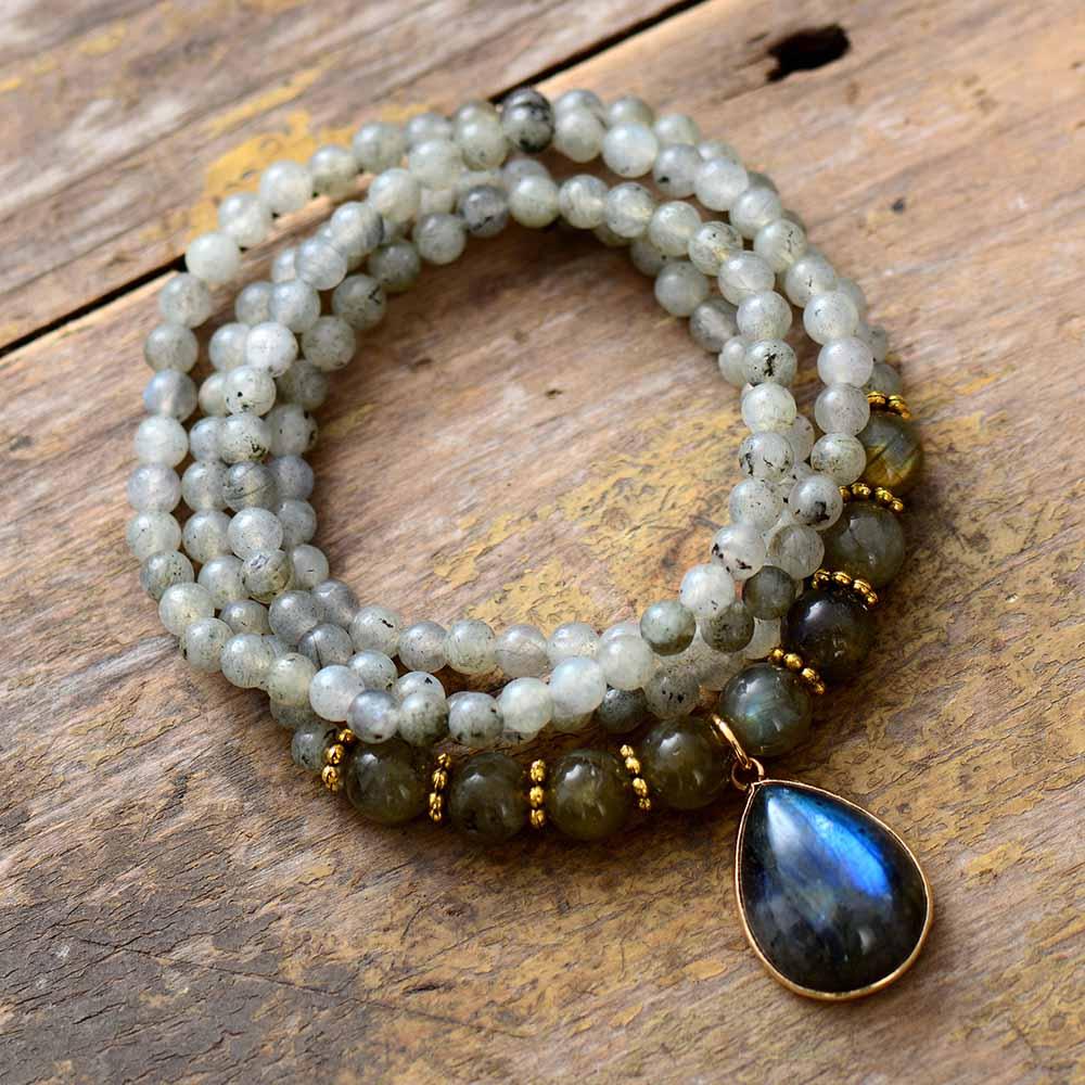 Labradorite Serenity Wrap Bracelet–Necklace