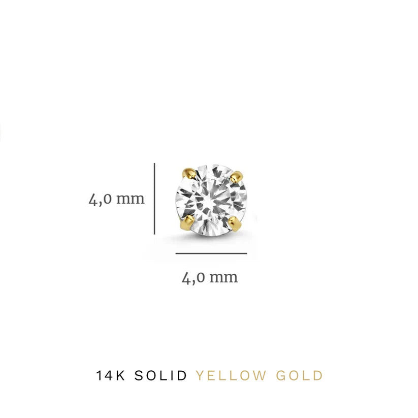 Dara Brillane Earrings Set with Stone | Gold