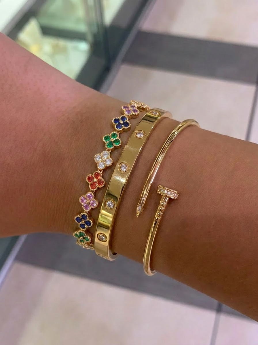 Rainbow Clover Bracelet