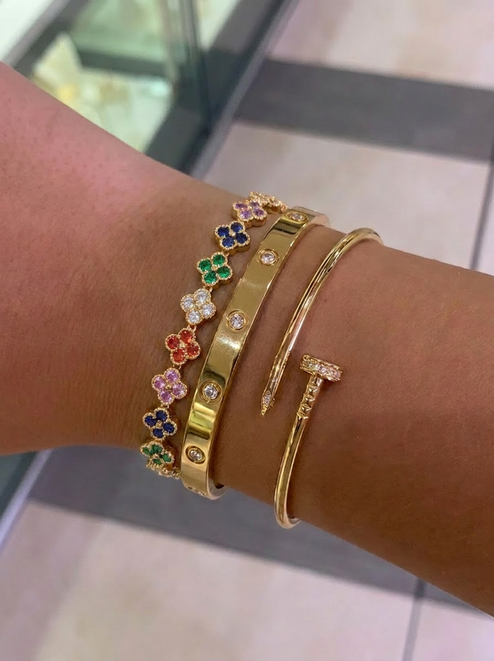 Rainbow Clover Bracelet