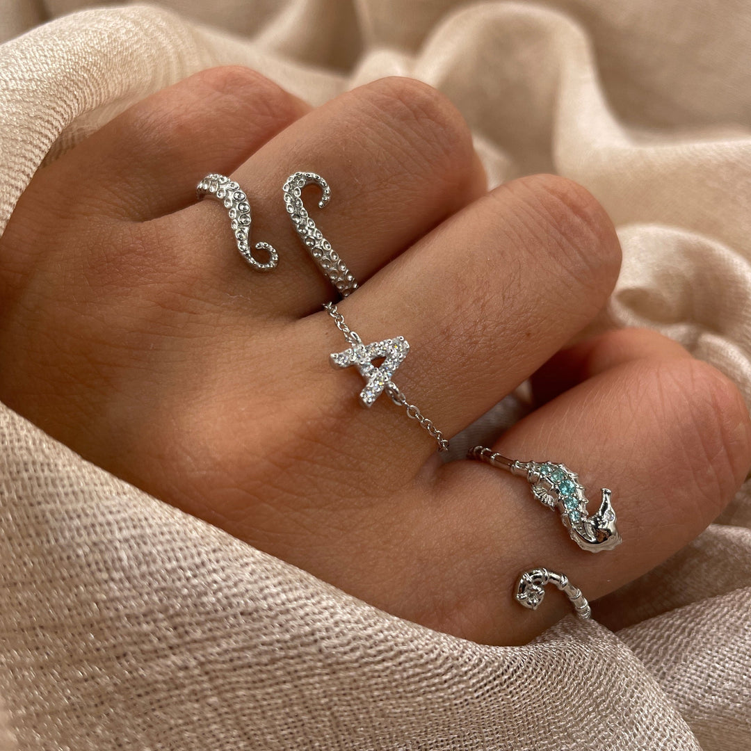 Satin Seahorse 925 Sterling Silver Ring
