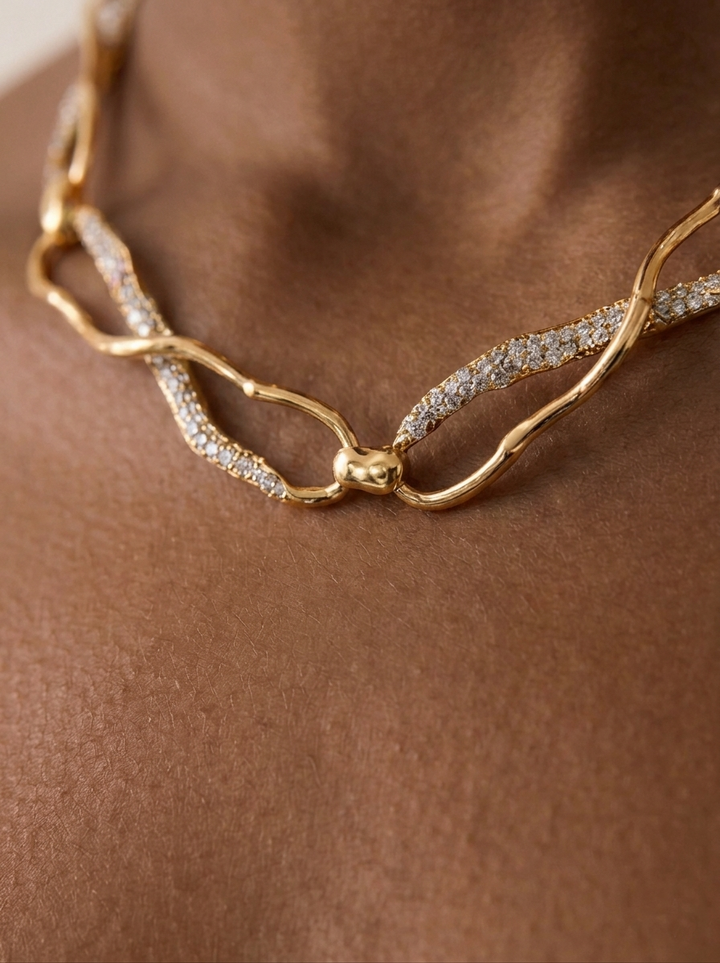 Ethereal Fluid Link Necklace