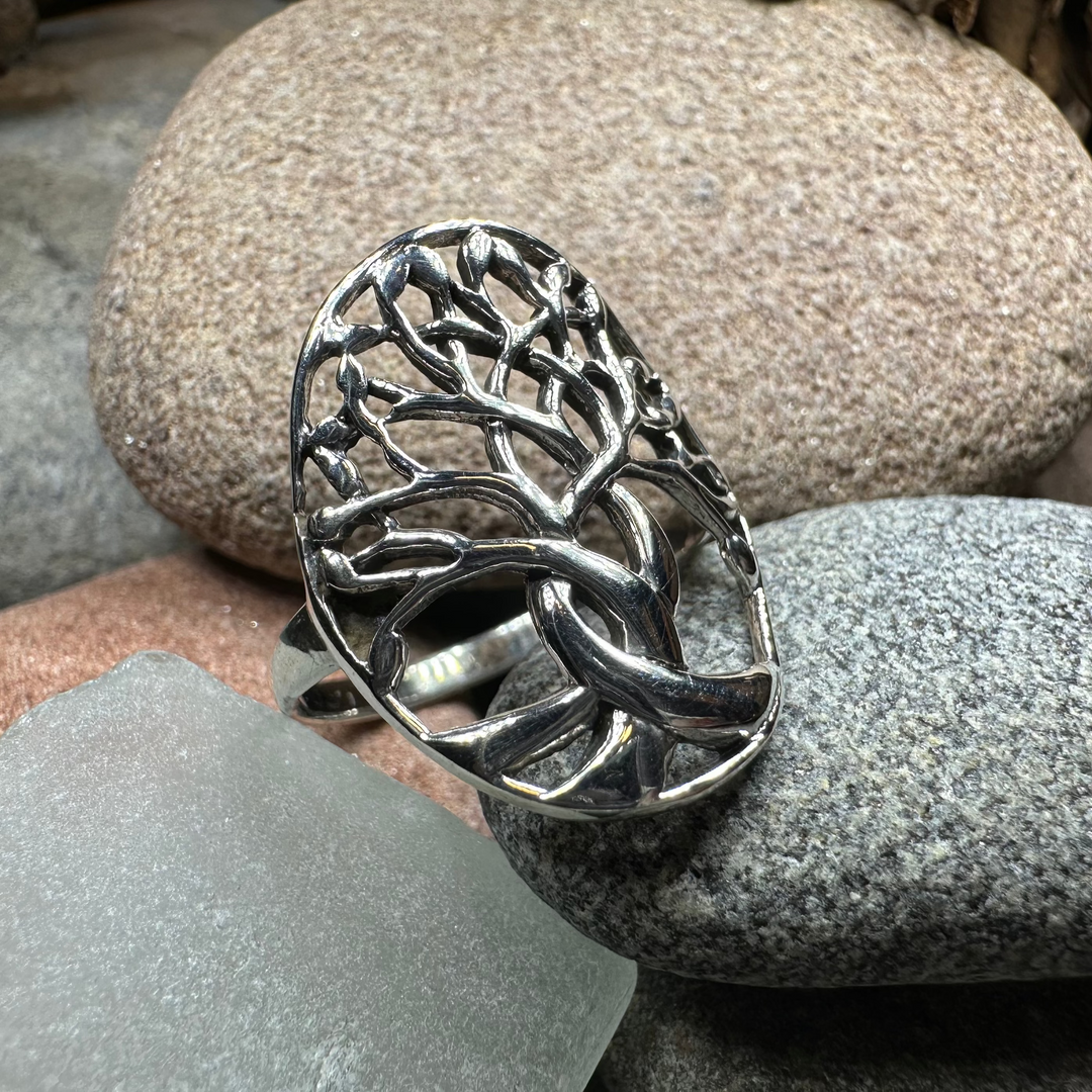 Rona Celtic Tree of Life Ring in Sterling Silver