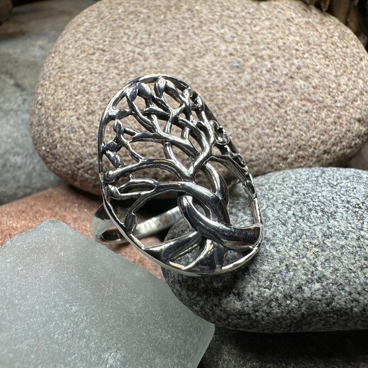 Rona Celtic Tree of Life Ring in Sterling Silver
