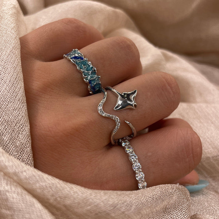 Ocean Edge Crest 925 Sterling Silver Ring