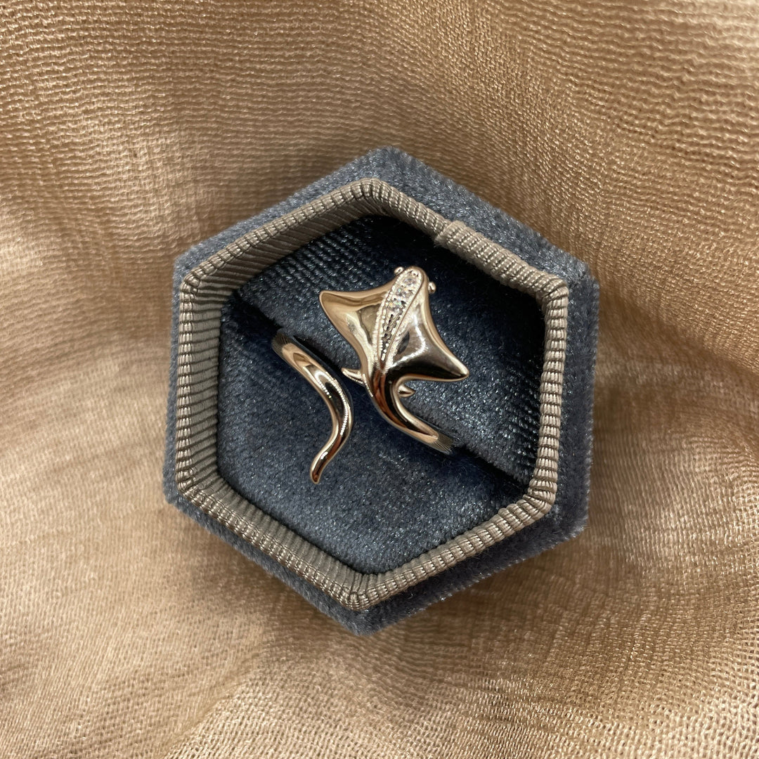 Big Manta Ray 925 Sterling Silver Ring