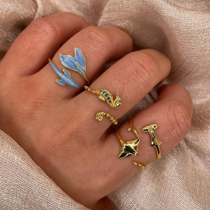 Satin Seahorse 925 Sterling Silver Ring