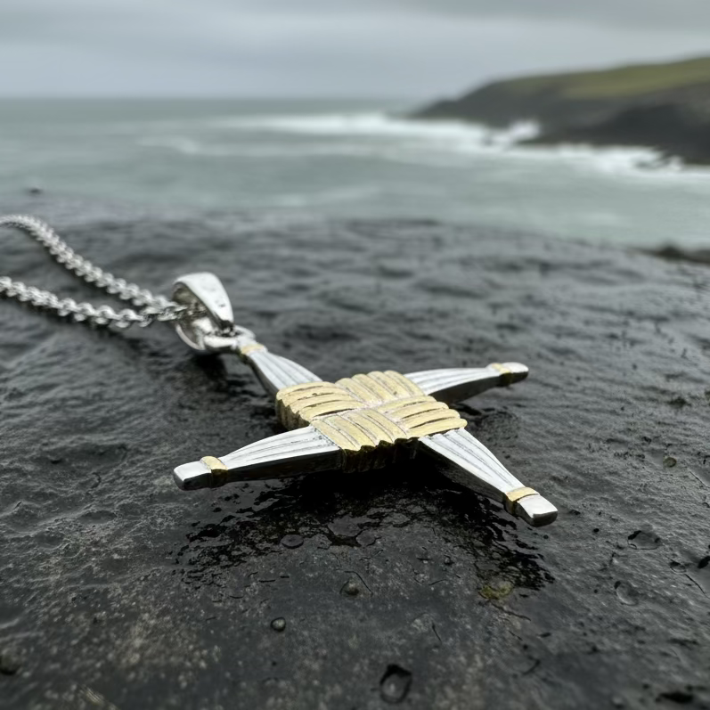 Irish Saint Brigid Cross Necklace