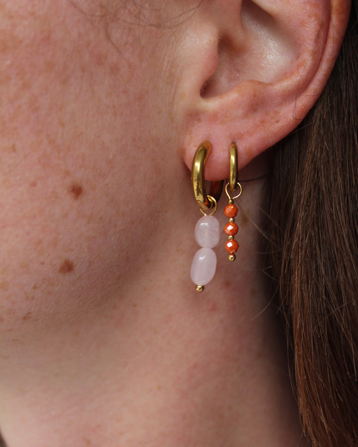 Mon Cheri - Earrings - Natural Stone - Stainless Steel