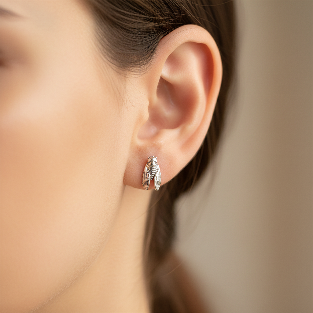TINY CICADA STUDS (PAIR)