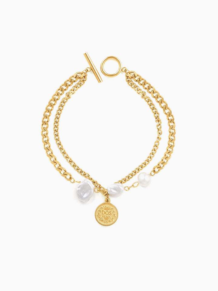 Kinna Pearl 18K Gold Plated Bracelet