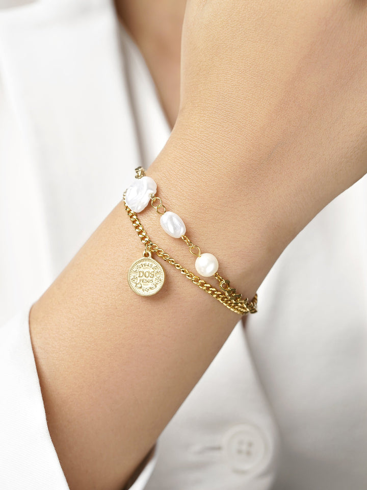 Kinna Pearl 18K Gold Plated Bracelet
