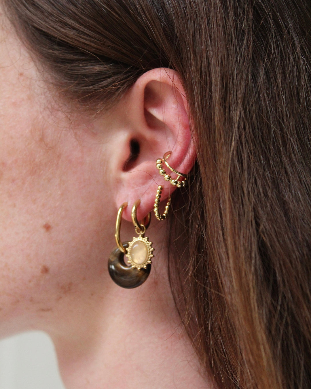 Tirza - Earrings - Natural Stone - Stainless Steel