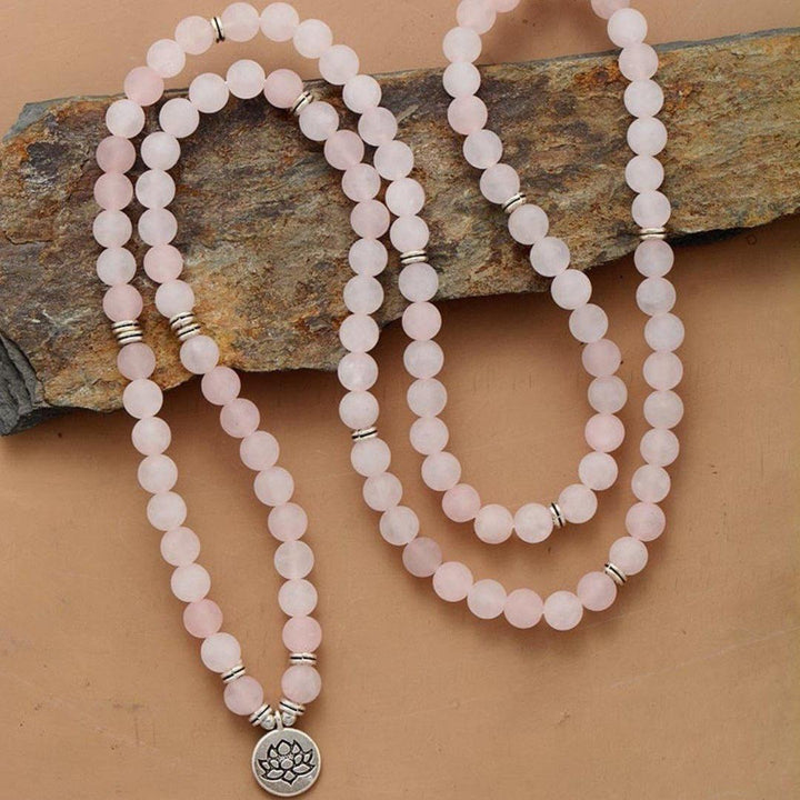Love Mala – Rose Quartz Wrap Bracelet-Necklace