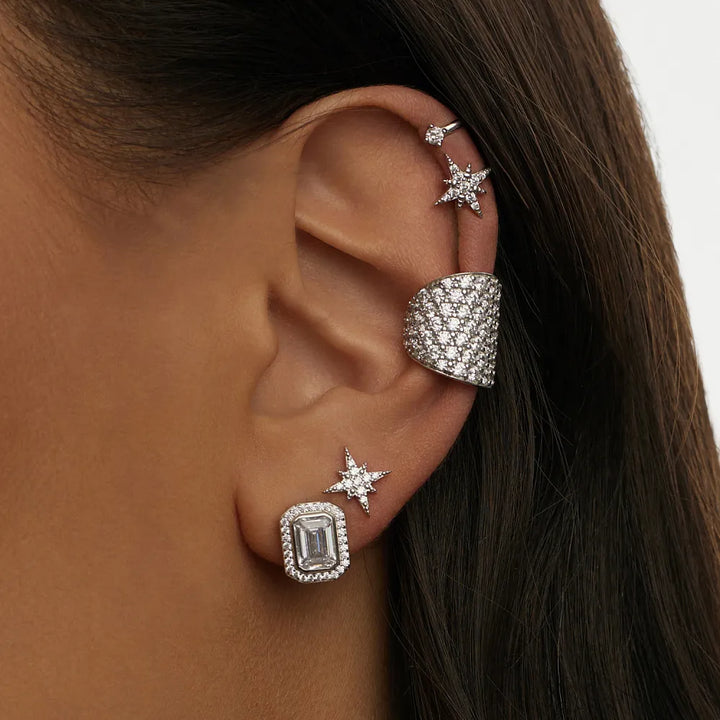 Lucky Star Crystal Cuff Earring