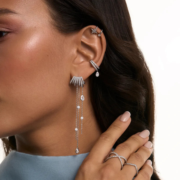 Lucky Star Crystal Cuff Earring