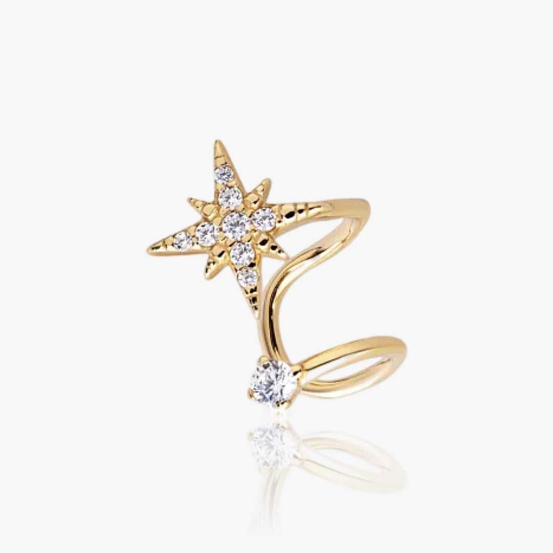 Lucky Star Crystal Cuff Earring