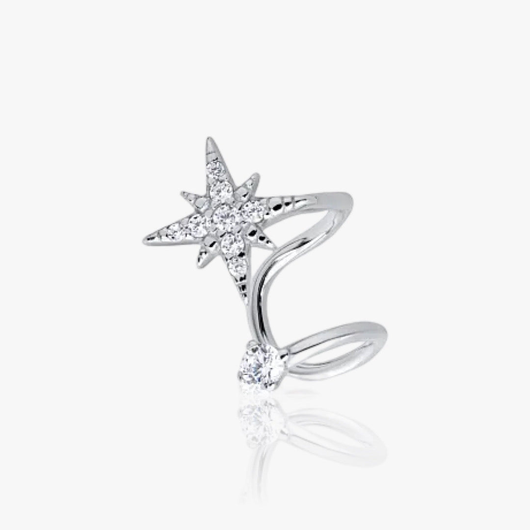 Lucky Star Crystal Cuff Earring