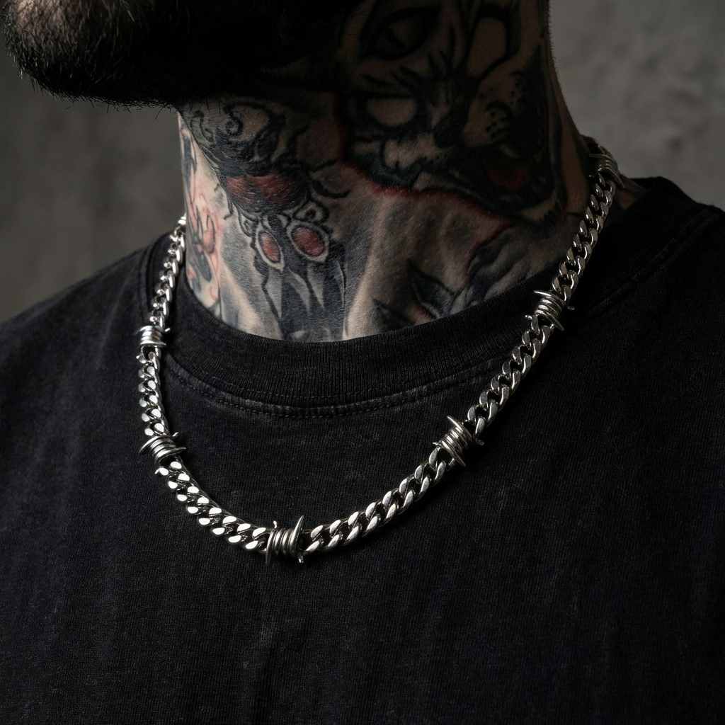 9mm Barb Wire Cuban Chain