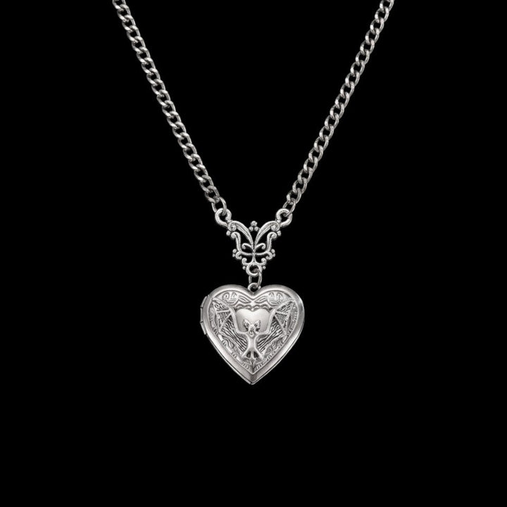Bat Locket Necklace