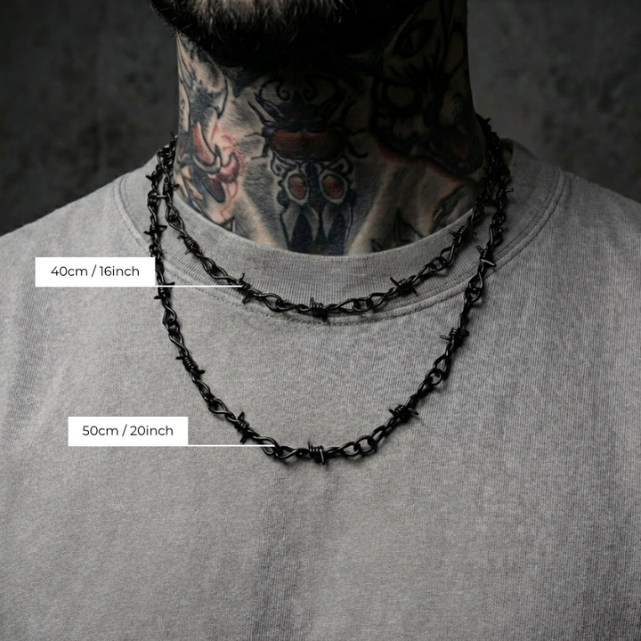 Black Barb Wire Necklace