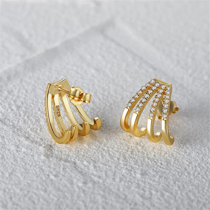 Multi Hoop Huggie Earrings