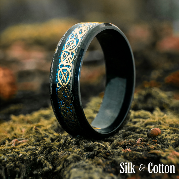 Dragon Ring - Blue/Gold & Black