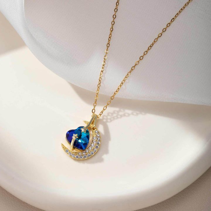 Celestial Sapphire Heart Necklace