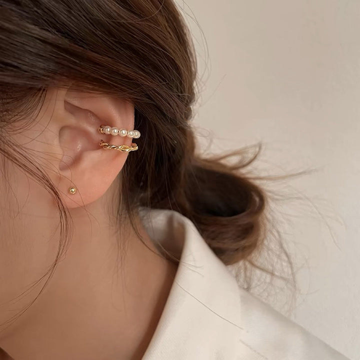 Freshwater Pearl Cuff Earrings