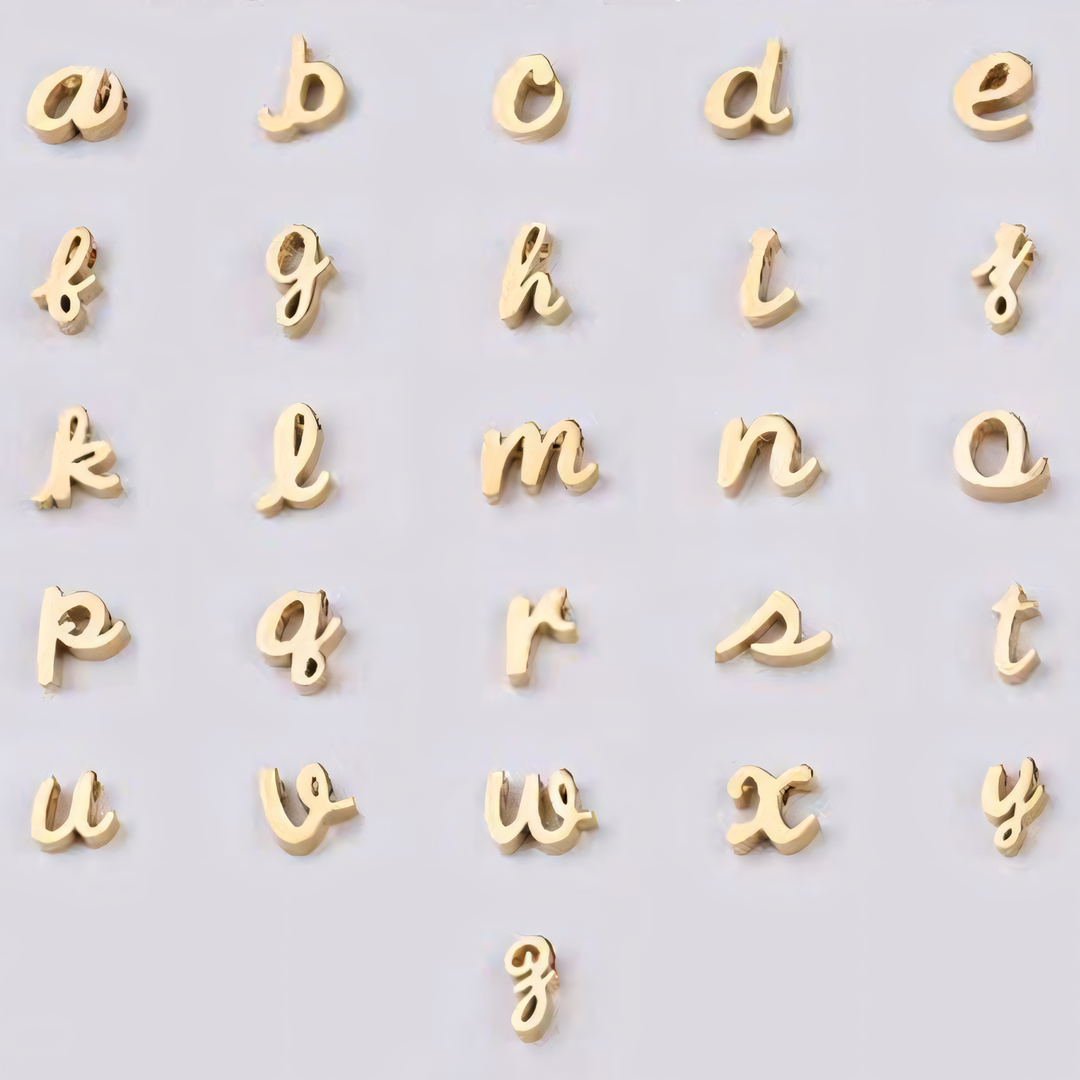 2pc 18k Dainty Initial Necklace