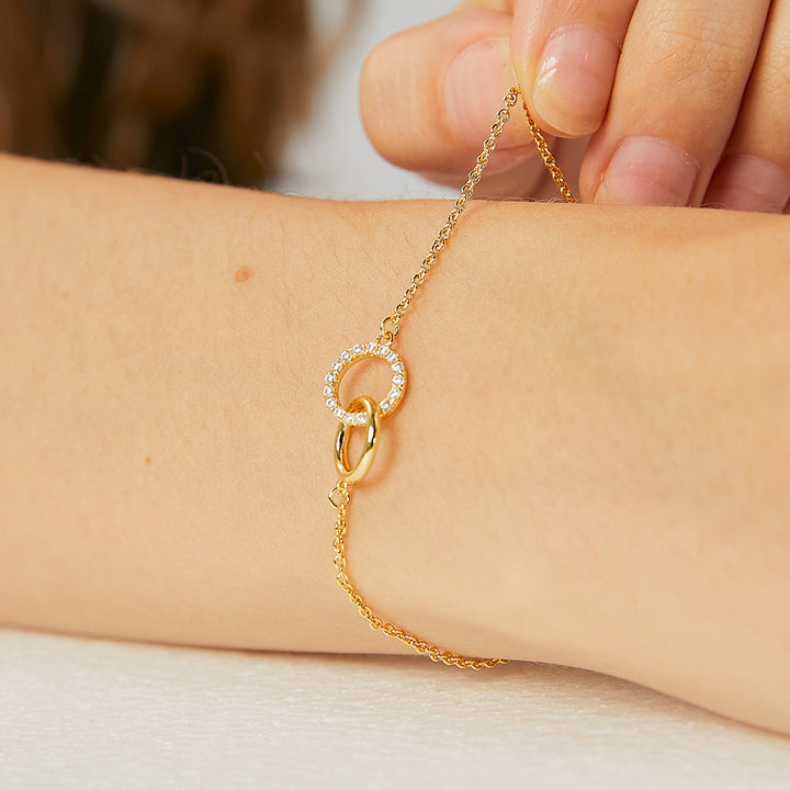 For Love- We Are Forever Linked Together Circle Bracelet