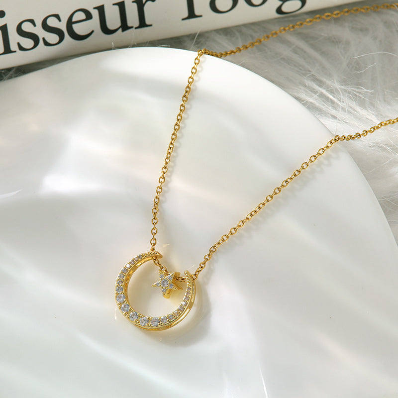 Golden Moonlight Star Necklace