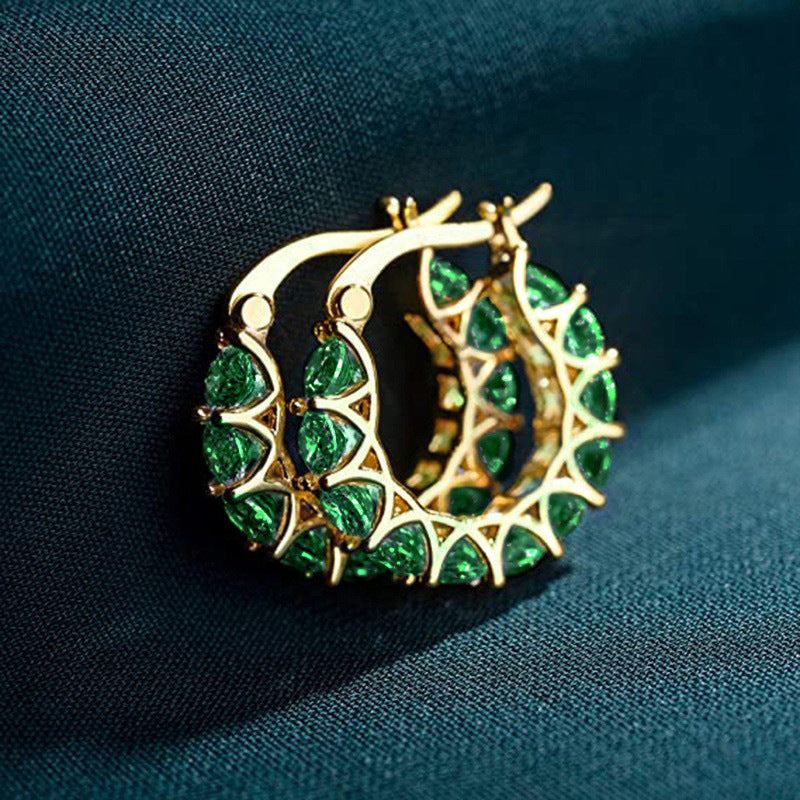 Alma | Earrings | Emerald