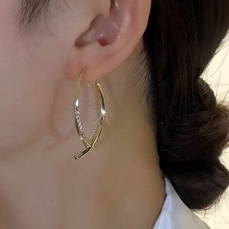 Italian Style Cross Zirconia Earrings
