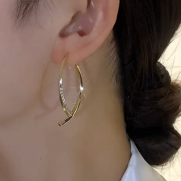 Italian Style Cross Zirconia Earrings