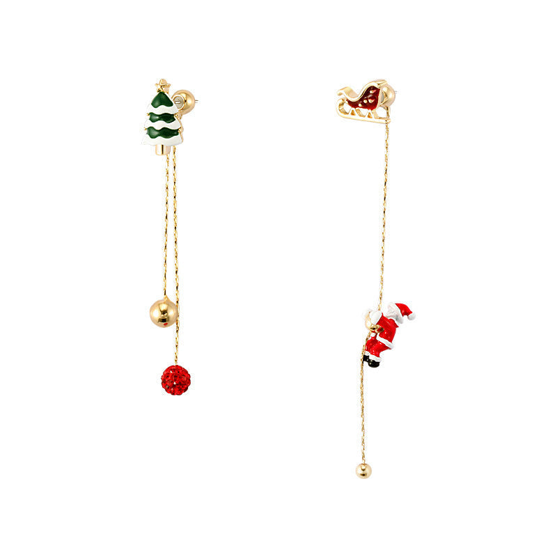 Christmas Santa Claus Tassel Earrings