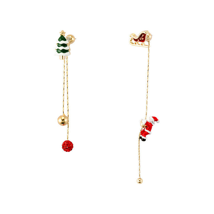 Christmas Santa Claus Tassel Earrings
