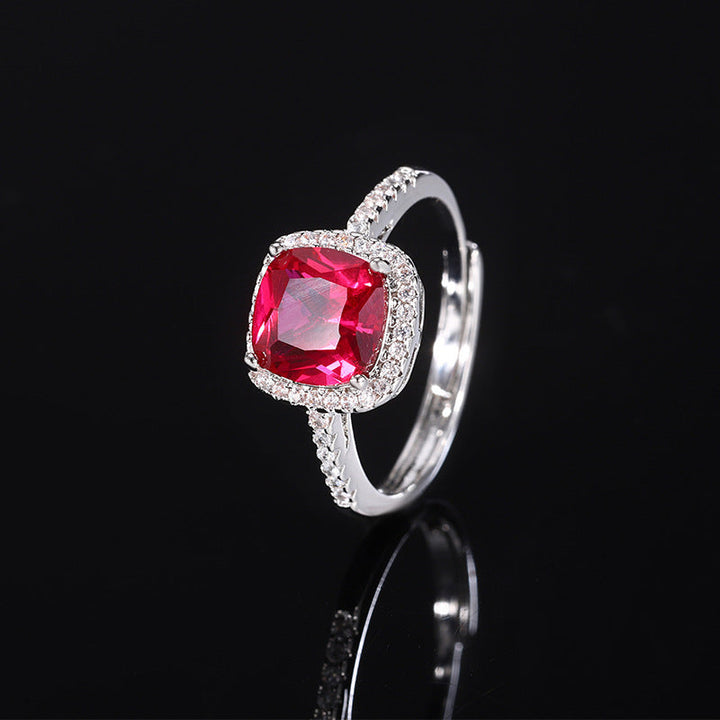 Cushion-Cut Moissanite Ring