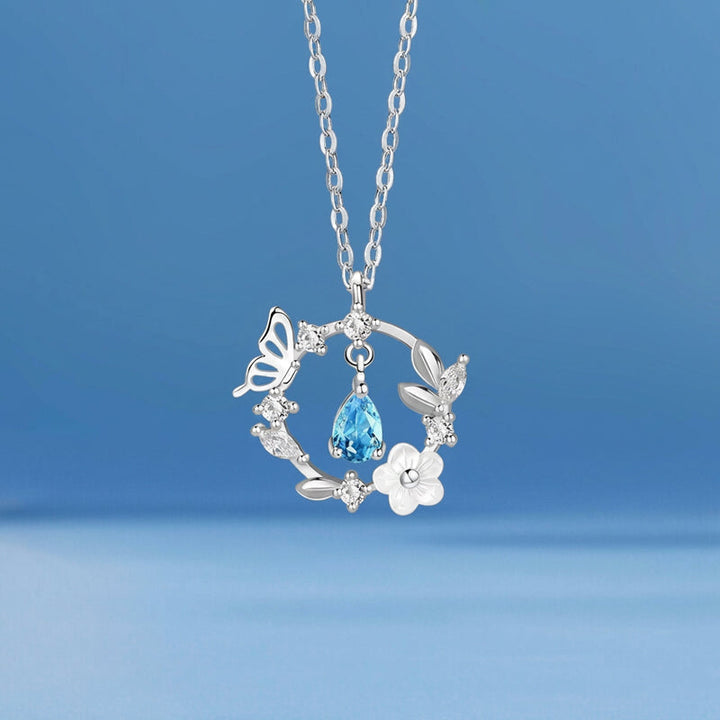Butterfly Bloom Crystal Necklace