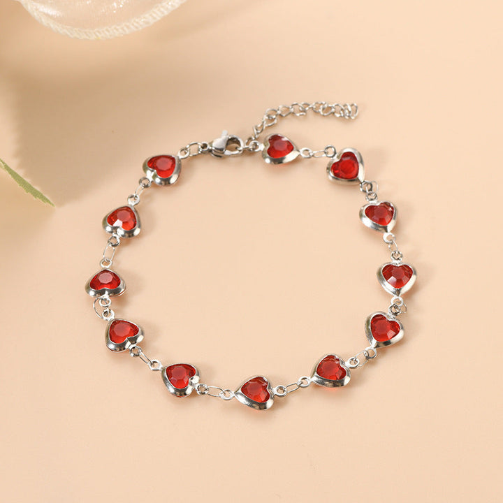 Beatrice | Bracelet | Ruby | White Gold