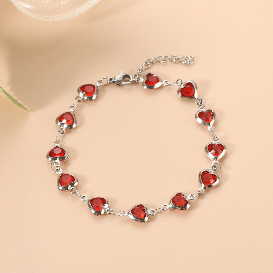 Beatrice | Bracelet | Ruby | White Gold