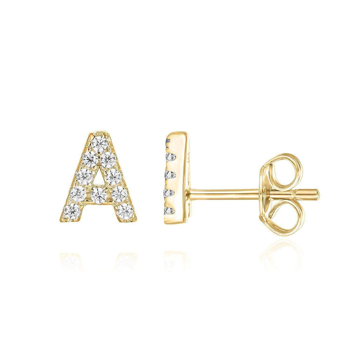 Initial Earring, 1 piece | 16k Gold