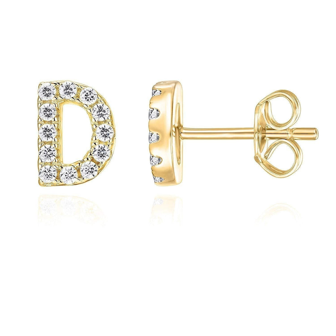 Initial Earring, 1 piece | 16k Gold
