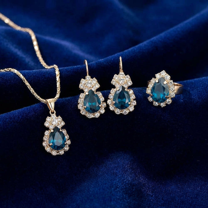 Azure Elegance Crystal Jewelry Set